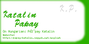 katalin papay business card